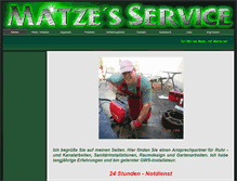 Tablet Screenshot of matzesservice.de